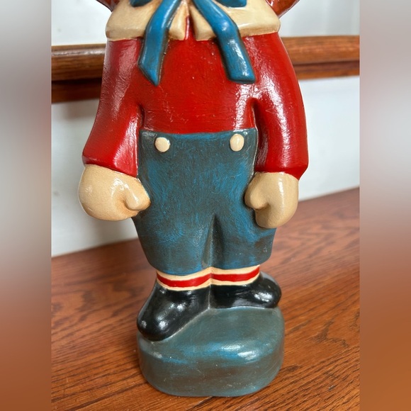 Vintage Raggedy Andy Ceramic Statue 1970s Hand-Painted Figurine 12" Tall - Picture 8 of 15